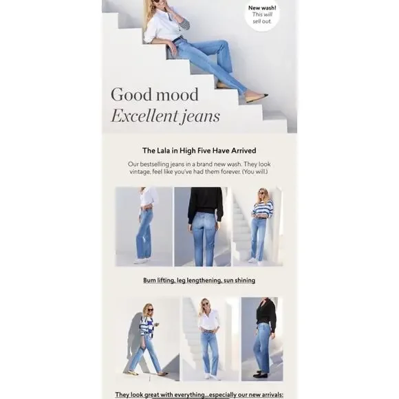 AYR The Lala Jeans Light Medium Wash High Five Straight Leg Pants 27